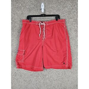 Polo Ralph Lauren Swim Trunks  Red Board Shorts Mens XL Swimming Surfing‎